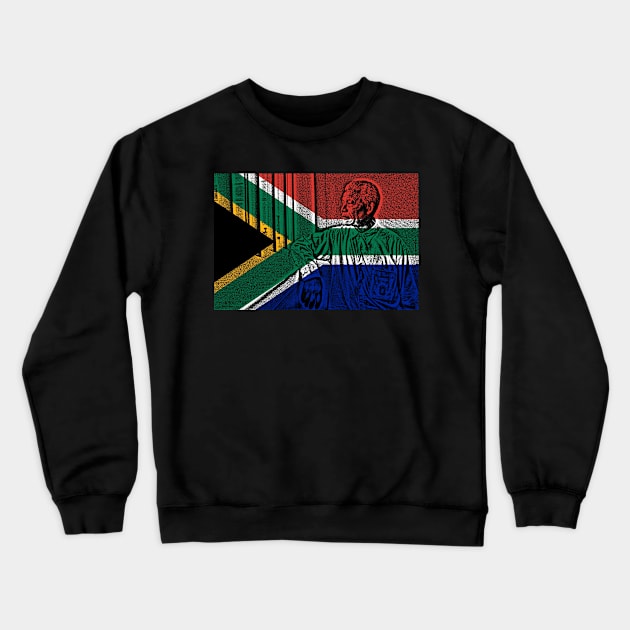 Nelson Mandela South African Flag Crewneck Sweatshirt by Historia